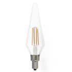 Bulbrite 862861 LED4PRISM/30K/FIL/3-4PK 4 Watt Dimmable Prism Light Bulbs with a Clear Finish and Candelabra (E12) Base - 3000K (Soft White Light), 350 Lumens-4pk