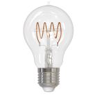 Bulbrite 862866 LED4A19/21K/FIL-NOS/CURV/LOOP-4PK 4.5 Watt Dimmable A19 Light Bulbs with Clear Finish and Medium (E26) Base - 2100K (Warm Amber Light), 350 Lumens-4pk