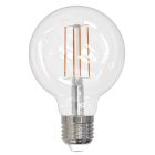 Bulbrite 862877 LED8G25/30K/FIL/4/JA8-4PK 8.5 Watt Dimmable G25 Light Bulb with a Clear Finish and Medium (E26) Base - 2700K (Warm White Light), 800 Lumens-4pk