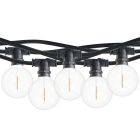 Bulbrite 812123 STRING10L/14FT/16IN/E12/BLACK/LED/G16 14-foot String Light Kit with Clear Shatter Resistant Globe G16 LED Light Bulbs