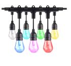 Bulbrite 814361 STRING18/36FT/24IN/SMART/BLACK/LED 36' SMART STRING LIGHT 18 SOCKETS W LED 0.3W S14 CLEAR PLASTIC LAMPS