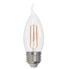 Bulbrite 862082 LED5CA10/27K/FIL/E26/3-4PK 5W LED CA10 2700K FILAMENT E26 FULLY COMPATIBLE DIMMING-4PK