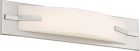 Nuvo 62/1081 Bow LED 19 in.; Vanity Fixture; Brushed Nickel Finish