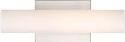 Nuvo 62/1321 Bend; LED Small Vanity; Brushed Nickel Finish with White Acrylic