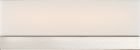 Nuvo 62/1327 Jackson; LED Small Vanity; Brushed Nickel Finish with White Acrylic