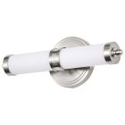 NUVO 62/1534 KAGEN LED SMALL VANITY Kagen Small Vanity; LED; Brushed Nickel Finish; White Acrylic Lens