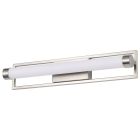 NUVO 62/1542 CANAL LED MEDIUM VANITY Canal Medium Vanity; LED; Brushed Nickel Finish; White Acrylic Lens