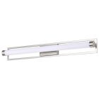 NUVO 62/1543 CANAL LED LARGE VANITY Canal Large Vanity; LED; Brushed Nickel Finish; White Acrylic Lens