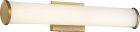NUVO 62/1592 Lena; LED Vanity; Brushed Brass with Striped Lens