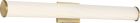NUVO 62/1593 Lena; LED Vanity; Brushed Brass with Striped Lens
