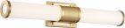 NUVO 62/1602 Caper; LED Vanity; Brushed Brass with Frosted Lens