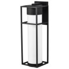NUVO 62/1613 Ledges; 10W LED; Large Wall Lantern; Matte Black with White Opal Glass