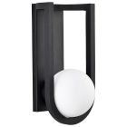 NUVO 62/1620 Cradle; 6W LED; Large Wall Lantern; Matte Black with White Opal Glass