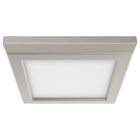 NUVO 62-1707 9W LED 5 SQ BR. NICKEL Blink - 9W; 5in; LED Fixture; CCT Selectable; Square Shape; Brushed Nickel Finish; 120V