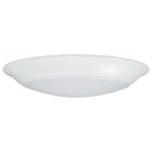 NUVO 62/1805 7 LED 8W DISK LIGHT WHITE 8 Watt; 7 Inch LED Disk Light; White Finish; CCT Selectable
