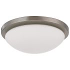 NUVO 62/1842 LED BUTTON BN 11 FLUSH Button; 11 Inch LED Flush Mount Fixture; Brushed Nickel Finish; CCT Selectable; 120 Volts