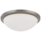 NUVO 62/1843 LED BUTTON BN 13 FLUSH Button; 13 Inch LED Flush Mount Fixture; Brushed Nickel Finish; CCT Selectable; 120 Volts