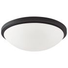 NUVO 62/1944 LED BUTTON BL 17 FLUSH Button; 17 Inch LED Flush Mount Fixture; Matte Black Finish; CCT Selectable; 120 Volts