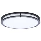 NUVO 62-1977 (LED GLAMOUR BL 17" FLUSH) Glamour - LED 17 Inch Flush Mount - Black Finish - 27K/3K/35K/4K/5K CCT Selectable