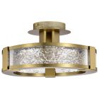 NUVO 62-2011 (DARROW 13" LED SEMI FLUSH) Darrow - 13 Inch LED Semi Flush - Vintage Brass - Acrylic Panels