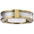 NUVO 62-2012 (DARROW 13" LED FLUSH MOUNT) Darrow - 13 Inch LED Flush Mount - Vintage Brass - Acrylic Panels