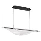 NUVO 62-2023 (GENEVA 46" LED ISLAND PENDANT) Geneva - 46 Inch LED Island Pendant - Matte Black - Silk Screened Acrylic Lens
