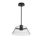 NUVO 62-2062 (EDMOND 17" LED PENDANT) Edmond - 17 Inch LED Pendant - Matte Black with Clear Glass