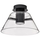 NUVO 62-2063 (EDMOND 14" LED SEMI FLUSH) Edmond - 14 Inch LED Semi Flush - Matte Black with Clear Glass