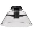 NUVO 62-2064 (EDMOND 17" LED SEMI FLUSH) Edmond - 17 Inch LED Semi Flush - Matte Black with Clear Glass
