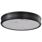 NUVO 62-2101 (KENDALL 14" LED FLUSH MOUNT) Kendall - 14 Inch LED Flush Mount - Matte Black with Alabaster Glass