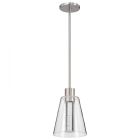NUVO 62-2191 (AURA 7" LED PENDANT) Aura - 7 Inch LED Pendant - Brushed Nickel - K9 Bubble Crystal - 3000K CCT