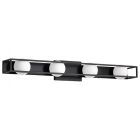 NUVO 62-2244 (JENKINS 32" LED 4 LIGHT VANITY) Jenkins - 32 Inch 4 Light LED Vanity - Matte Black with Frosted Glass
