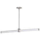 NUVO 62-2272 (BOWMAN 36" LED ISLAND PENDANT) Bowman - 36 Inch LED Island Pendant - Brushed Nickel - Acrylic Lens