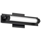 NUVO 62-2380 (LARISSA 14" LED VANITY 3000K) Larissa - 14 Inch LED Vanity - 3000K CCT - Black Finish - Opaque Glass