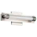 NUVO 62-2381 (LARISSA 14" LED VANITY 3000K) Larissa - 14 Inch LED Vanity - 3000K CCT - Brushed Nickel Finish - Opaque Glass