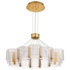 NUVO 62-2404 (KENZO LED 12 LIGHT CHANDELIER) Kenzo - LED 12 Light Chandelier - Polished Anodized Bronze Finish - Light Guide Panel