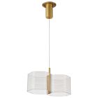 NUVO 62-2406 (KENZO LED 2 LIGHT MINI PENDANT) Kenzo - LED 2 Light Mini Pendant - Polished Anodized Bronze Finish - Light Guide Panel