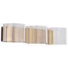 NUVO 62-2408 (KENZO LED 3 LIGHT VANITY) Kenzo - LED 3 Light Vanity - Vintage Brass Finish - Light Guide Panel