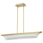 NUVO 62-2411 (IDRIS LED ISLAND PENDANT) Idris - LED Island Pendant - Vintage Brass Finish - Light Guide Panels