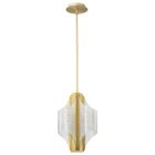 NUVO 62-2413 (IDRIS LED 3 LIGHT PENDANT) Idris - LED 3 Light Pendant - Vintage Brass Finish - Light Guide Panels