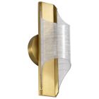 NUVO 62-2414 (IDRIS LED 1 LIGHT WALL SCONCE) Idris - LED 1 Light Wall Sconce - Vintage Brass Finish - Light Guide Panels