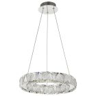 NUVO 62-2441 (ASHER 15" ROUND CRYSTAL PENDAN) Asher - LED 15 Inch Pendant - Polished Nickel Finish - K9 Crystal