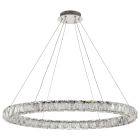 NUVO 62-2442 (ASHER 36" ROUND CRYSTAL PENDAN) Asher - LED 36 Inch Round Pendant - Polished Nickel Finish - K9 Crystal