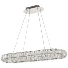 NUVO 62-2443 (ASHER 36" OVAL CRYSTAL PENDANT) Asher - LED 36 Inch Oval Pendant - Polished Nickel Finish - K9 Crystal