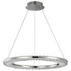 NUVO 62-2446 (NOVA 23" LED ROUND PENDANT) Nova - LED 23 Inch Round Pendant - Polished Nickel Finish - K9 Crystal