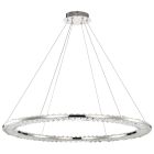 NUVO 62-2447 (NOVA 36" LED ROUND PENDANT) Nova - LED 36 Inch Round Pendant - Polished Nickel Finish - K9 Crystal