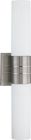 Nuvo 62/2936 Link; 2 Light; (Vertical) LED Tube Wall Sconce with White Glass; Brushed Nickel Finish