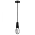 NUVO 62-6002 (LACEY 4" LED RGB/TW PENDANT) Lacey - 4 Inch LED Pendant - RGB/TW - Starfish Enabled - Matte Black with K9 Bubble Crystal