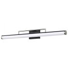 NUVO 62-659 (SOLANO LED LARGE VANITY) Solano LED Large Vanity - Black and Brushed Nickel Finish - White Acrylic Lens