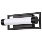 NUVO 62-666 (CANAL LED SMALL VANITY) Canal LED Small Vanity - Matte Black Finish - White Acrylic Lens
